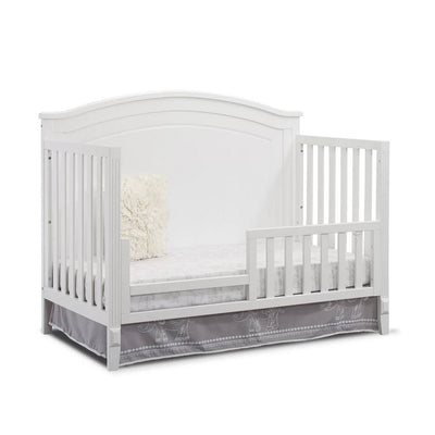 SF Home Solid Wood Toddler Bed Rail in White Finish - Crib Sold Separately-0